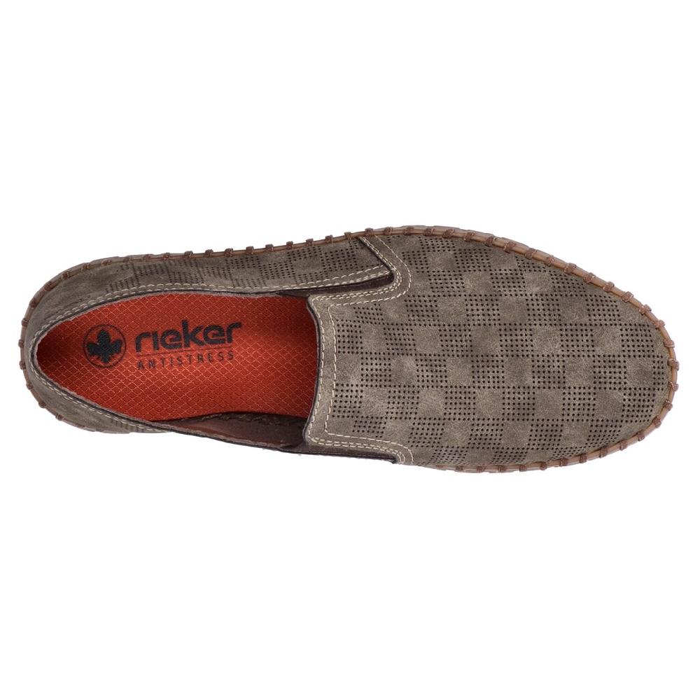 Rieker Slipper Loafer Schlupfschuh Casual-Slipper Mit Kleinen Stretcheinsätzen