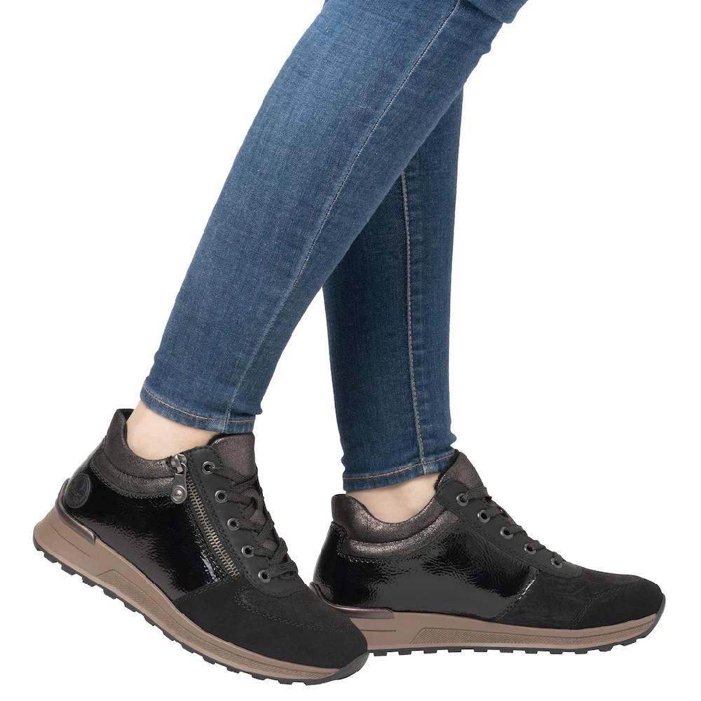 Rieker Sneaker Freizeitschuh Halbschuh Schnürschuh Mit Seitlichem Reißverschluss ▷ Für