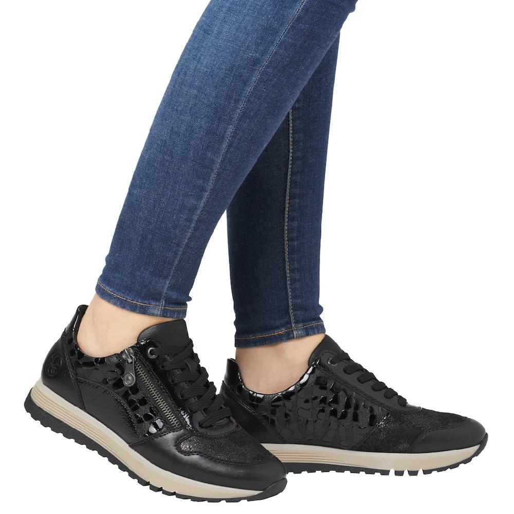 Rieker Sneaker Freizeitschuh Halbschuh Schnürschuh Mit Außen-Reißverschluss ▷ Für