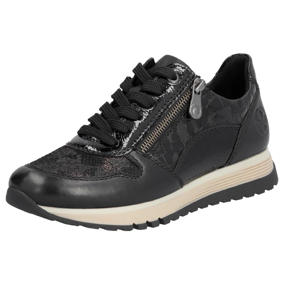 Rieker Sneaker Freizeitschuh Halbschuh Schnürschuh mit Außen-Reißverschluss ▷ für