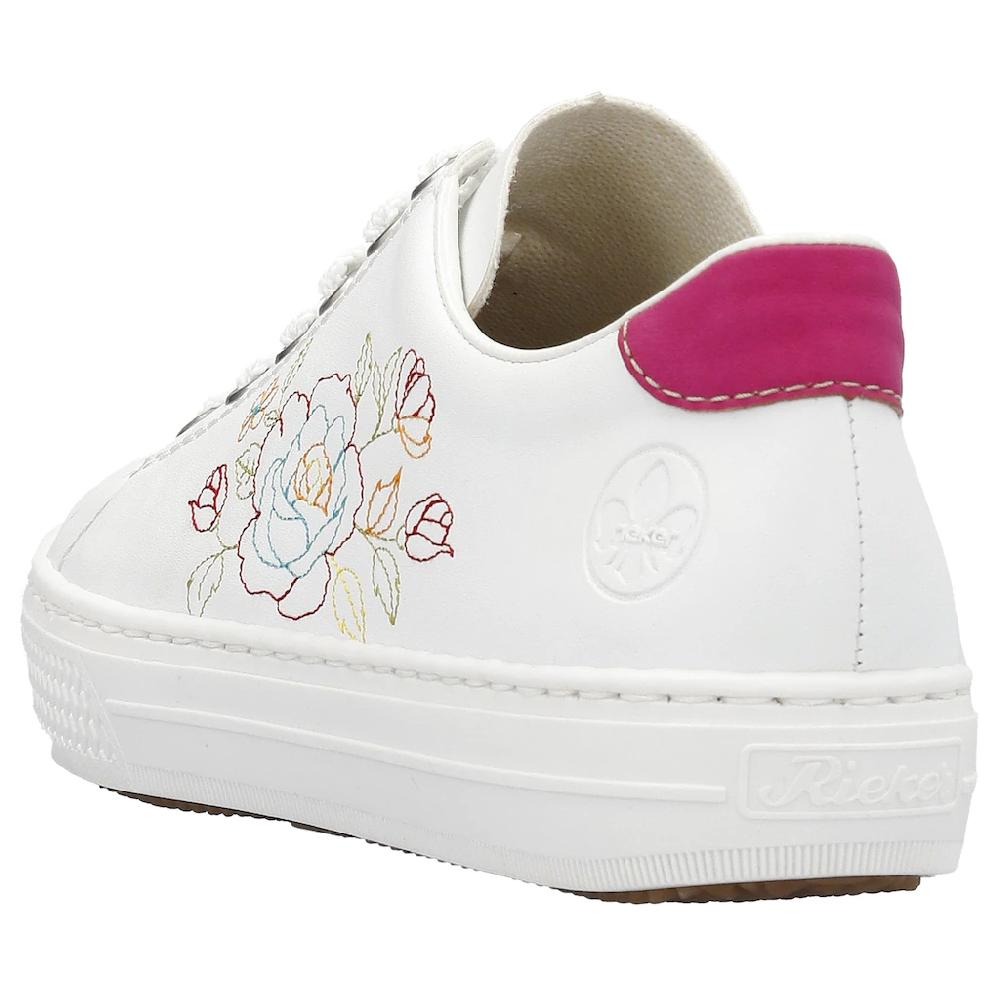 Rieker Sneaker Mit Seitlicher Blumenstickerei Freizeitschuh Halbschuh Schnürschuh Kaufen