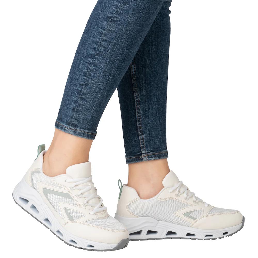 RIEKER Sport Keilsneaker Halbschuh Schnürschuh Freizeitsneaker Mit Gepolstertem Schaftrand