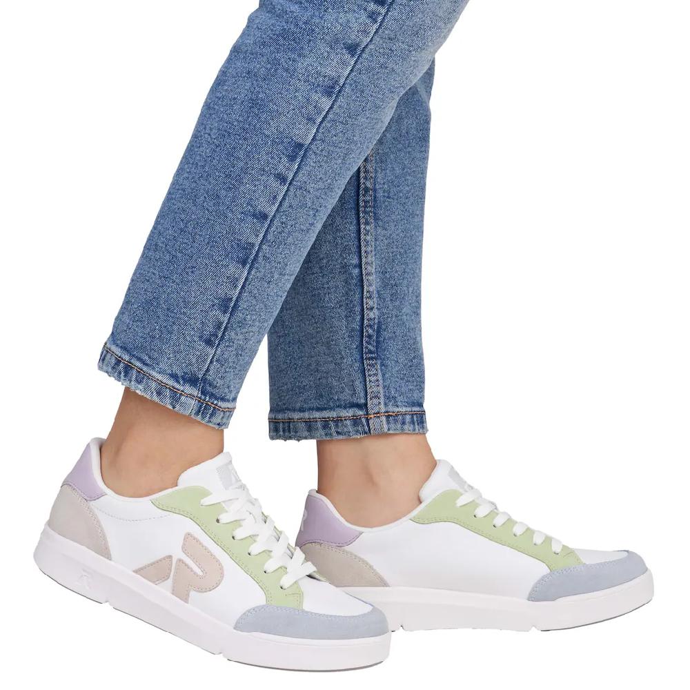 RIEKER Sport Plateausneaker Schnürschuh Halbschuh Freizeitschuh Mit Pastellfarbenen Akzenten Online Kaufen