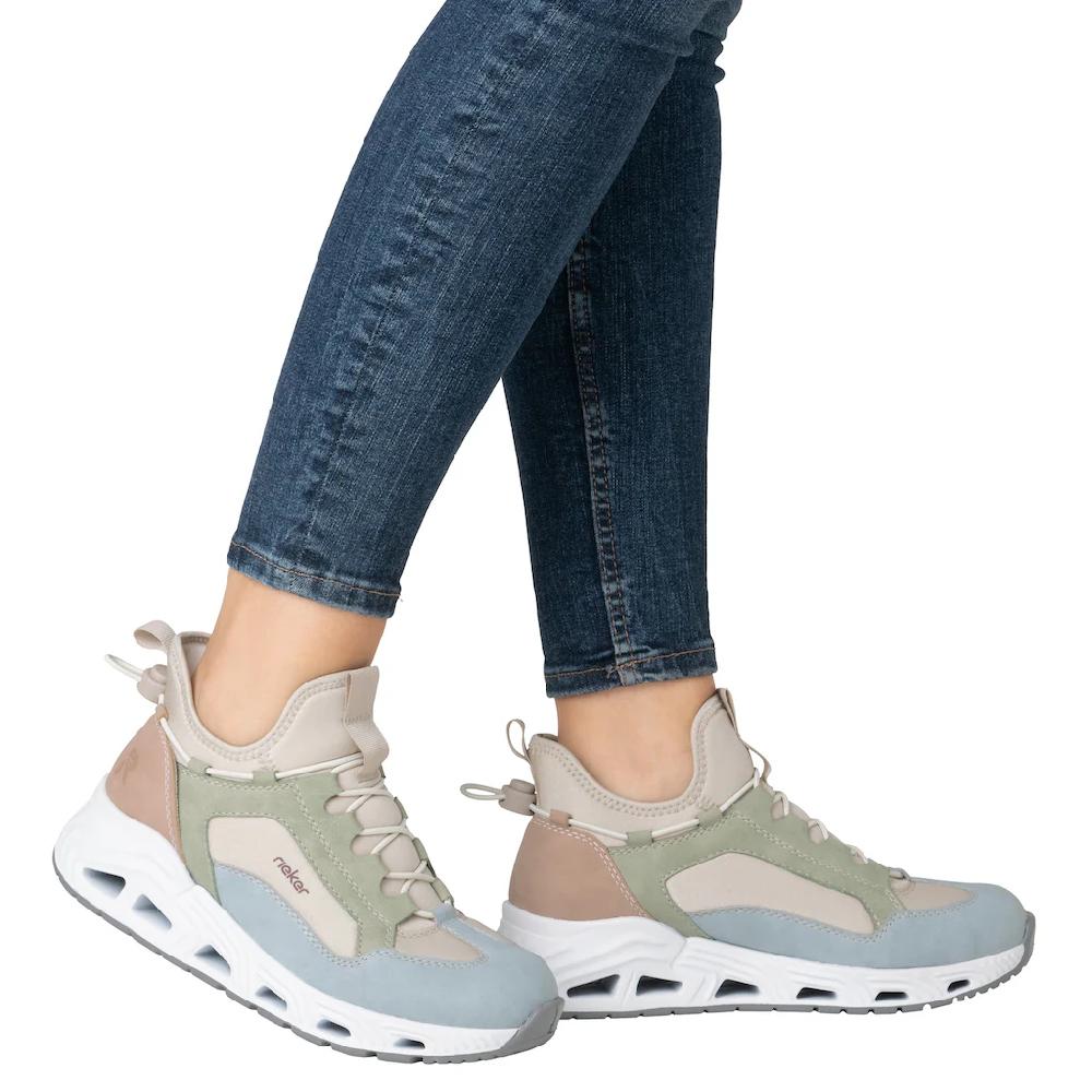 RIEKER Sport Slip-On Sneaker High Top Sneaker Schlupfschuh Mit Schnellverschluss Hinten