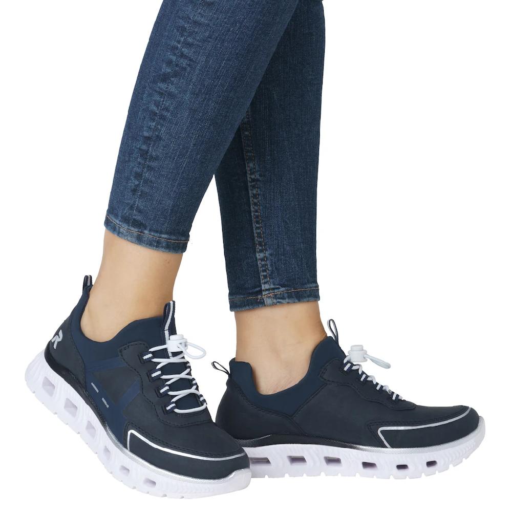 RIEKER Sport Slip-On Sneaker Schlupfschuh Halbschuh Freizeitsneaker Mit Schnellverschluss