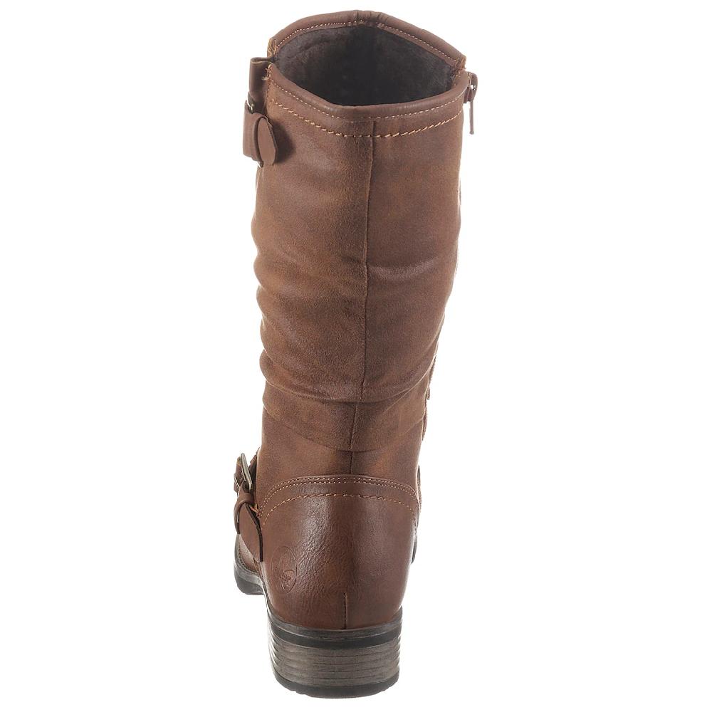 Rieker Stiefel Boots Winterboots Blockabsatz Mit Gerafftem Slouchy-Schaft Online Kaufen