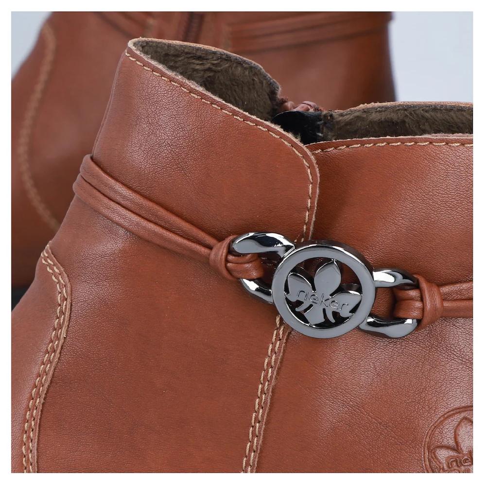 Rieker Stiefelette Ankleboots Klassik-Stiefelette Blockabsatz Innenreißverschluss ▷ Für