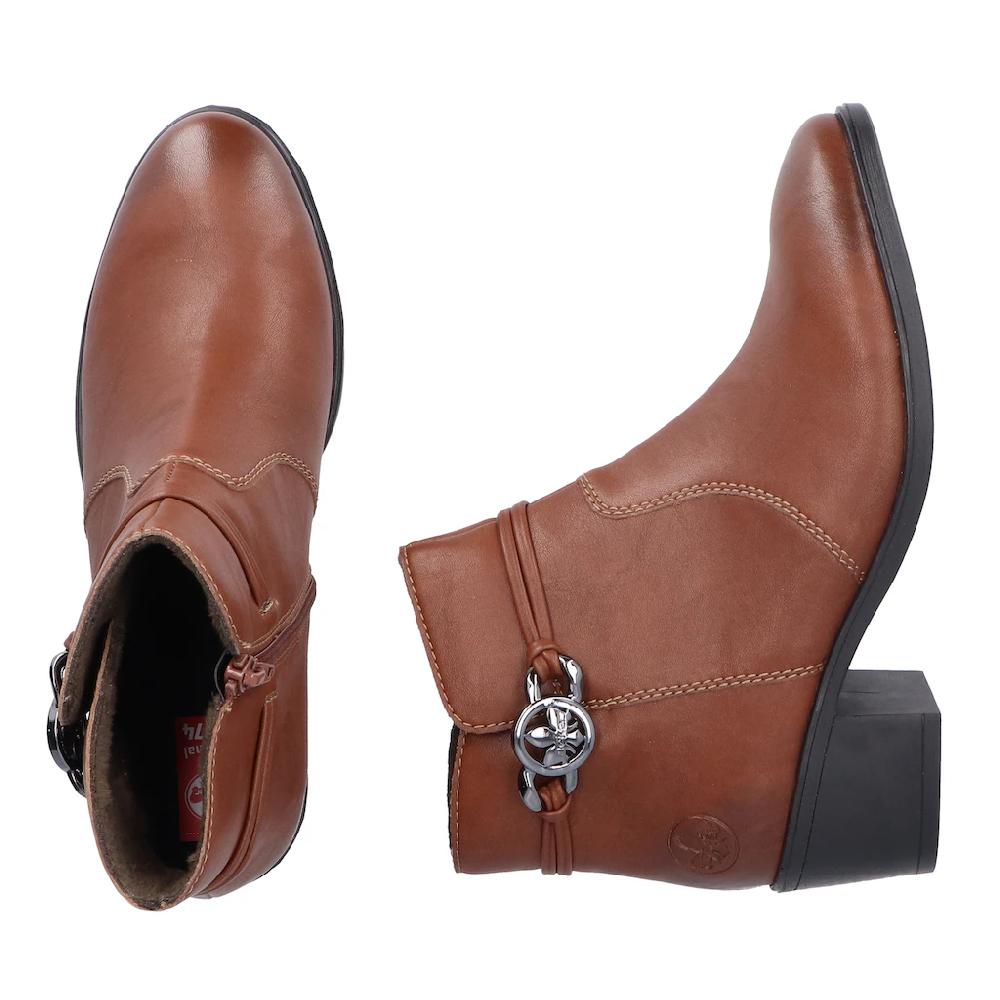 Rieker Stiefelette Ankleboots Klassik-Stiefelette Blockabsatz Innenreißverschluss ▷ Für