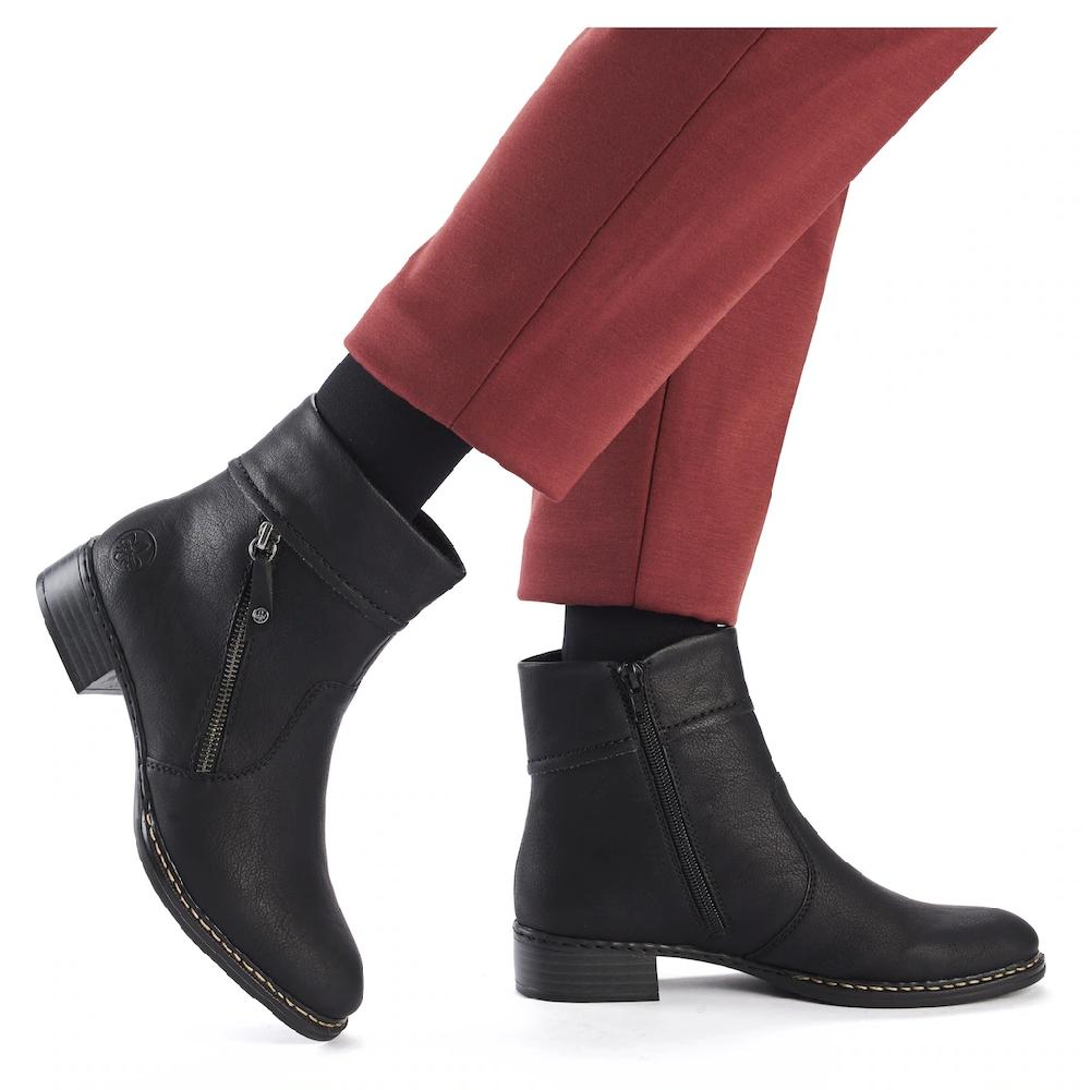 Rieker Stiefelette Boots Ankleboots Blockabsatz Mit Praktischem Innenreißverschluss Online Bestellen