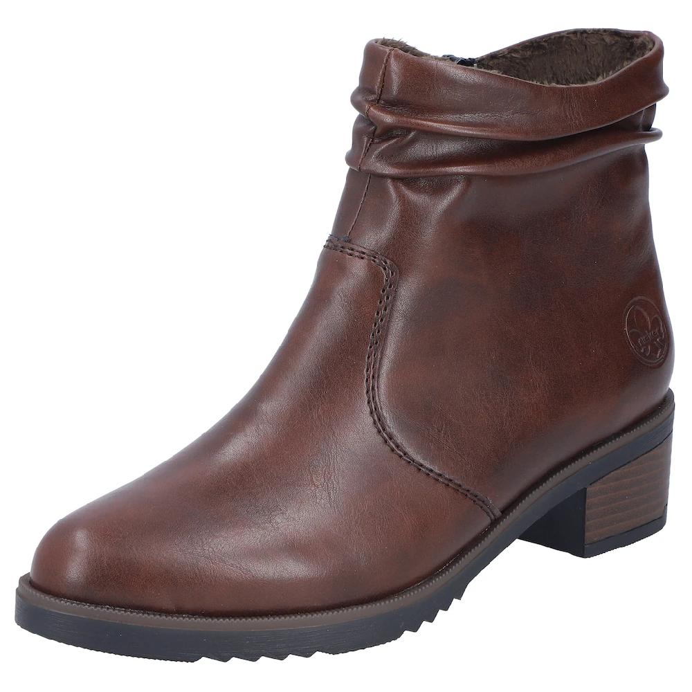 Rieker Stiefelette Boots Blockabsatz slouchy Schaft mit Innenreißverschluss bestellen