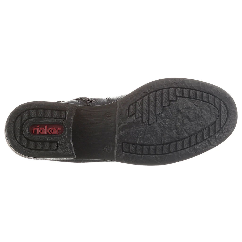 Rieker Stiefelette Boots Blockabsatz Stretch Mit Seitlichem Reißverschluss Bestellen