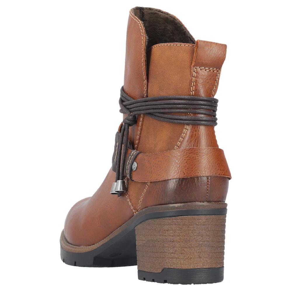 Rieker Stiefelette Boots Blockabsatz Zierbänder In Used-Optik Bestellen
