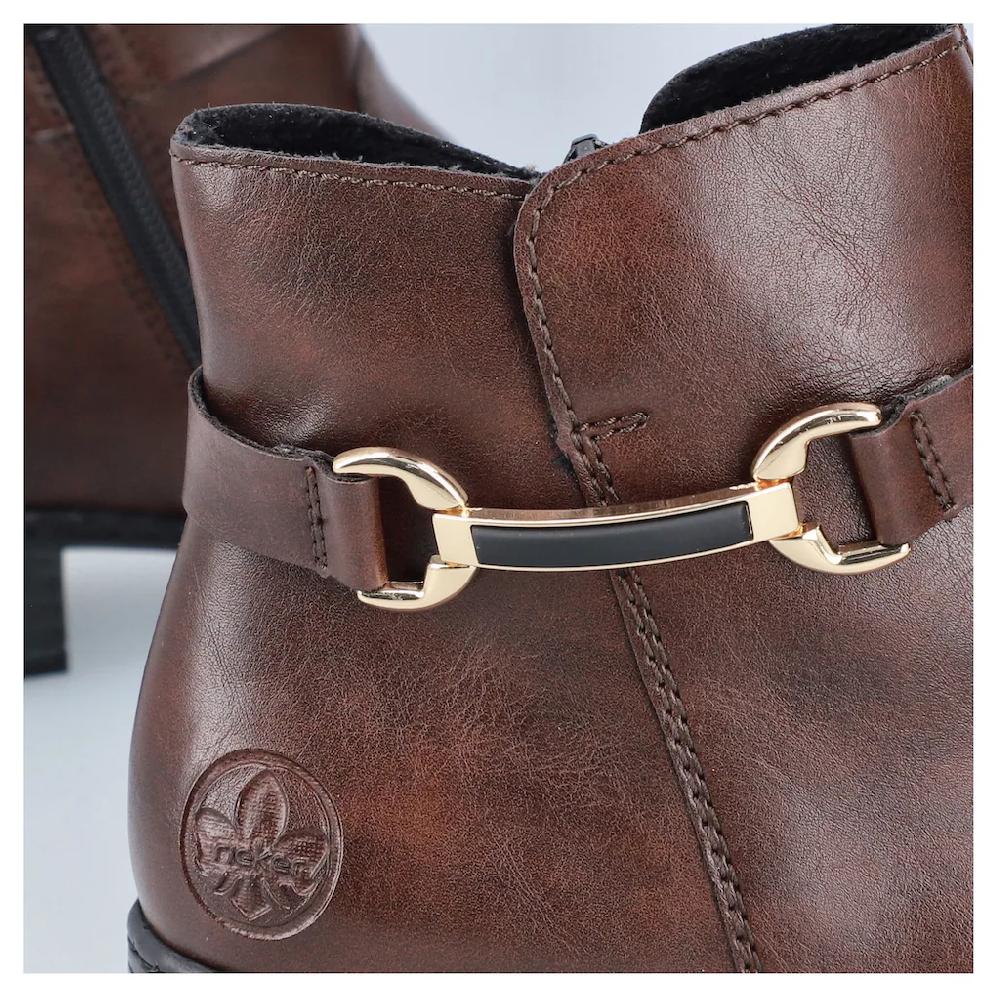 Rieker Stiefelette Business-Stiefelette Boots Mit Innenreißverschluss Schmale Form ▷ Für