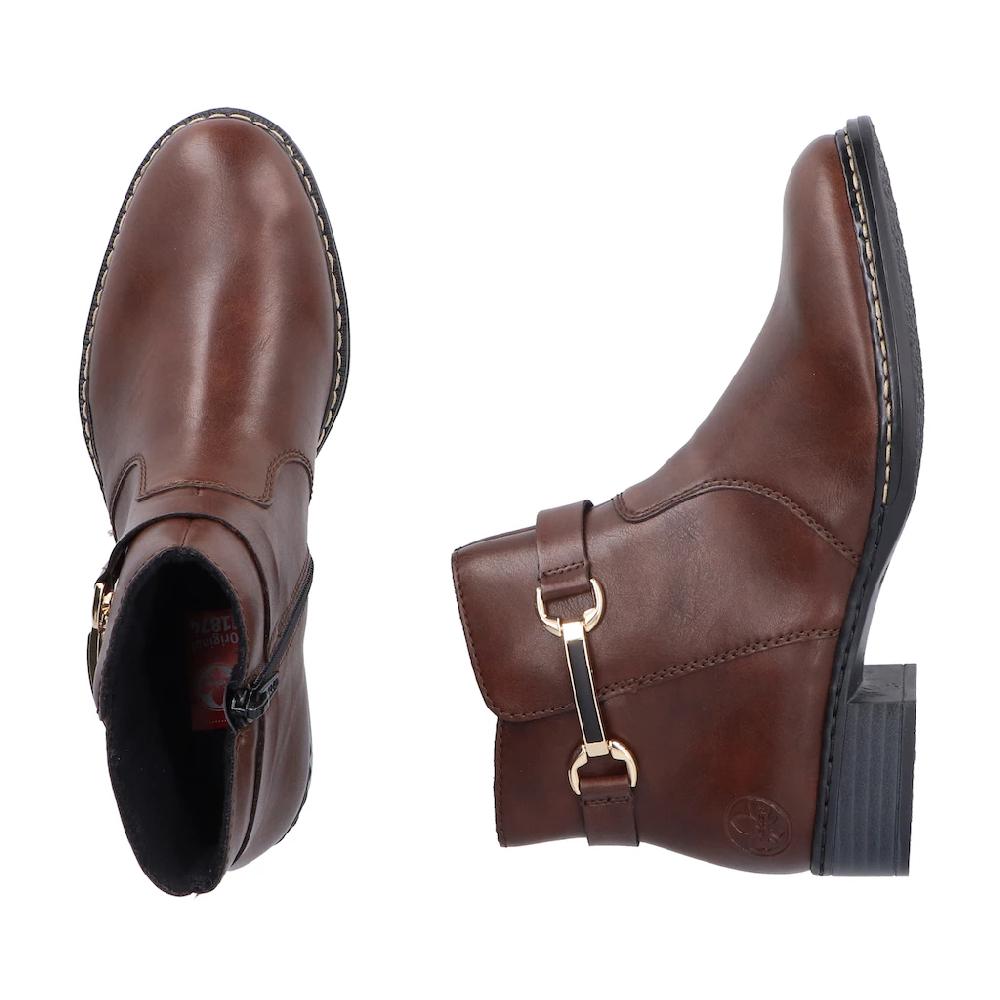 Rieker Stiefelette Business-Stiefelette Boots Mit Innenreißverschluss Schmale Form ▷ Für