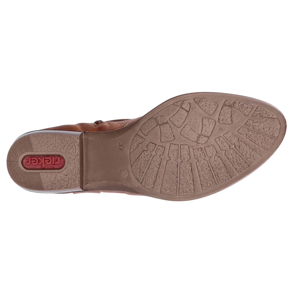 Rieker Stiefelette Cowboyboots Westernstiefelette Blockabsatz Mit Zierriemen Online Bestellen