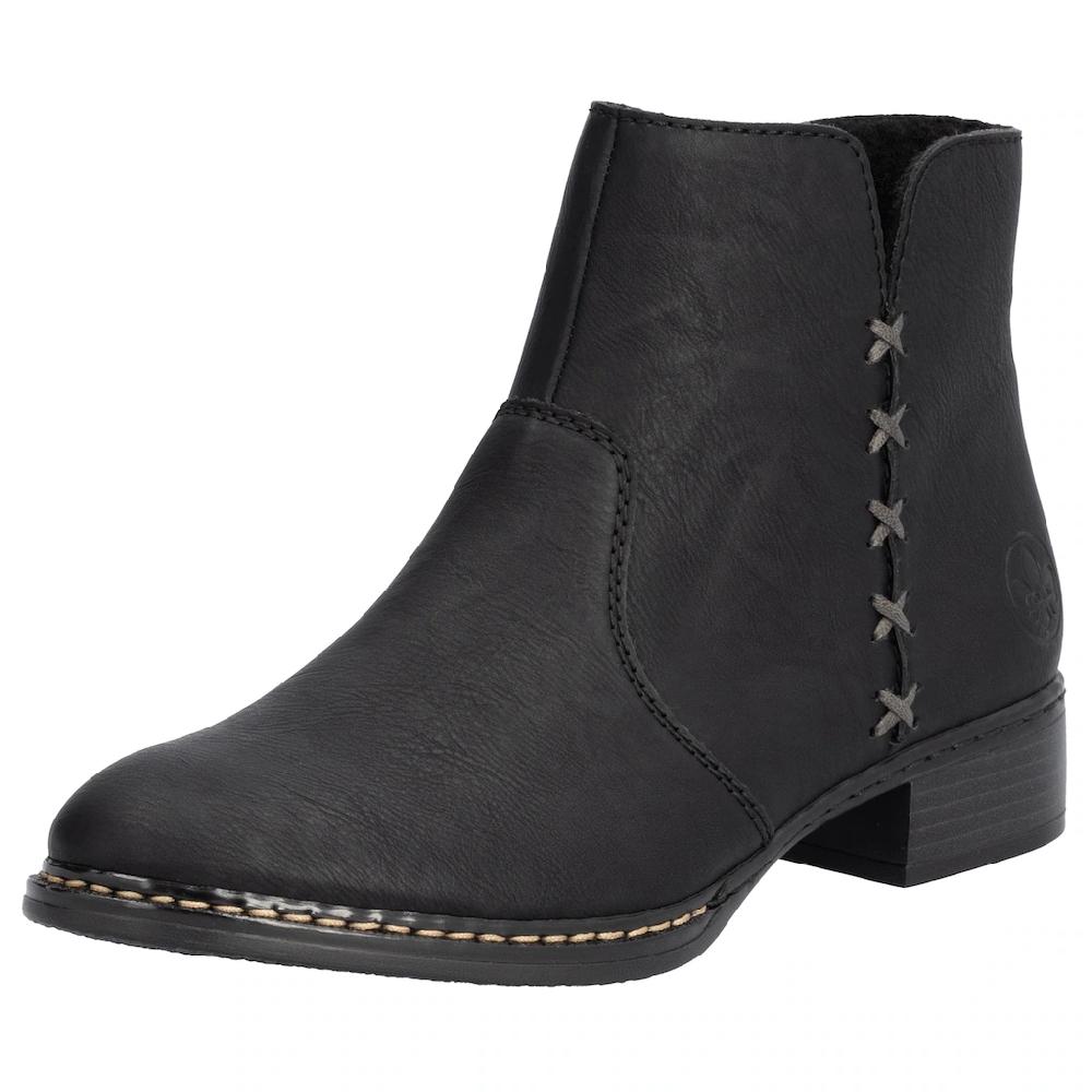 Rieker Stiefelette Reißverschluss-Stiefelette Ankelboots mit Blockabsatz ▷ für