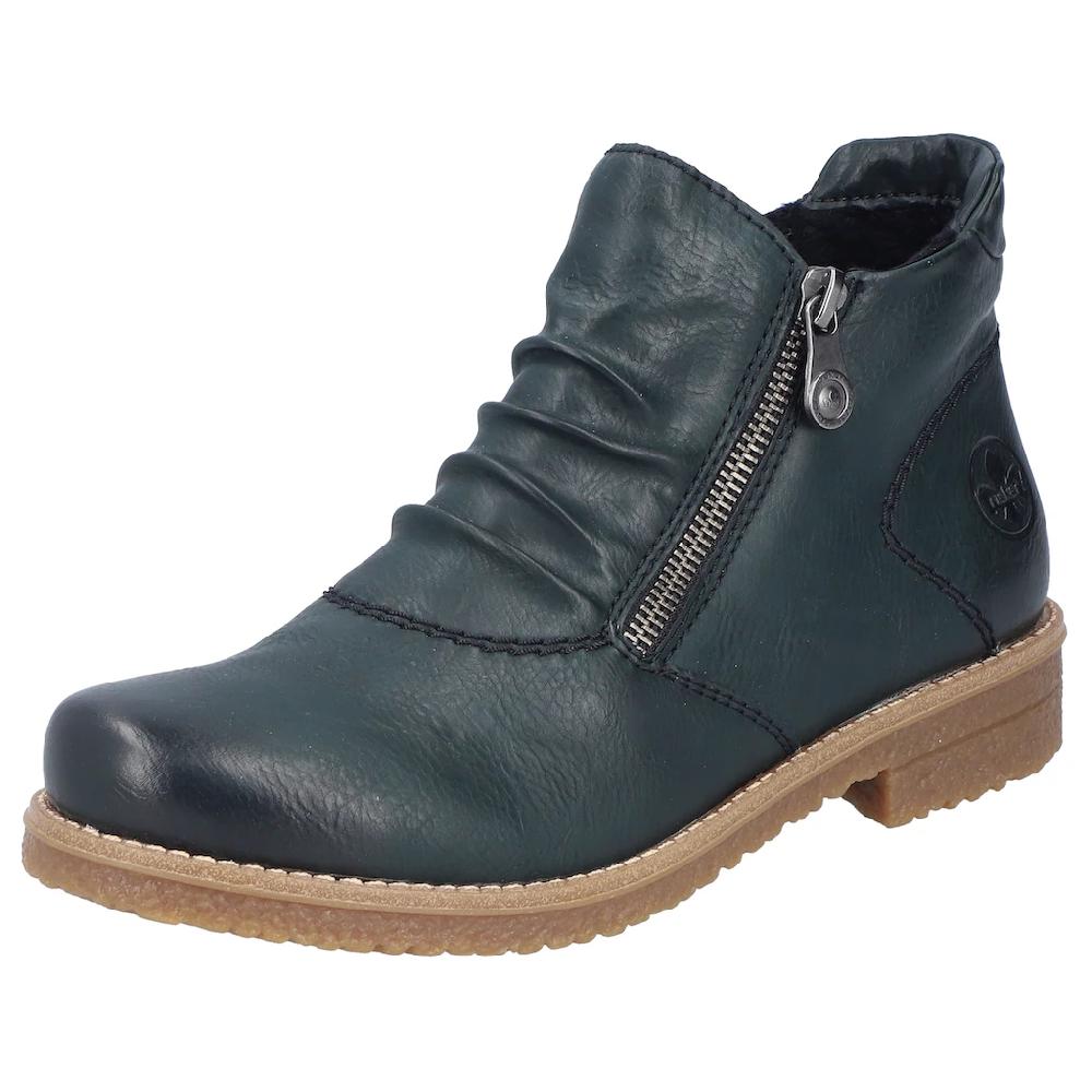 Rieker Stiefelette Schlupfboots Ankleboots mit beidseitigem Reißverschluss ▷ für