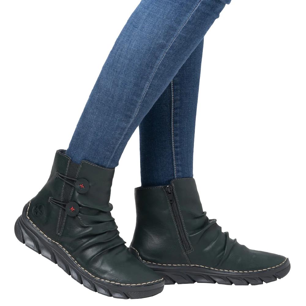 Rieker Stiefelette Winterboots Keilsohle Innenreißverschluss Und Slouchy Schaft Online Bestellen