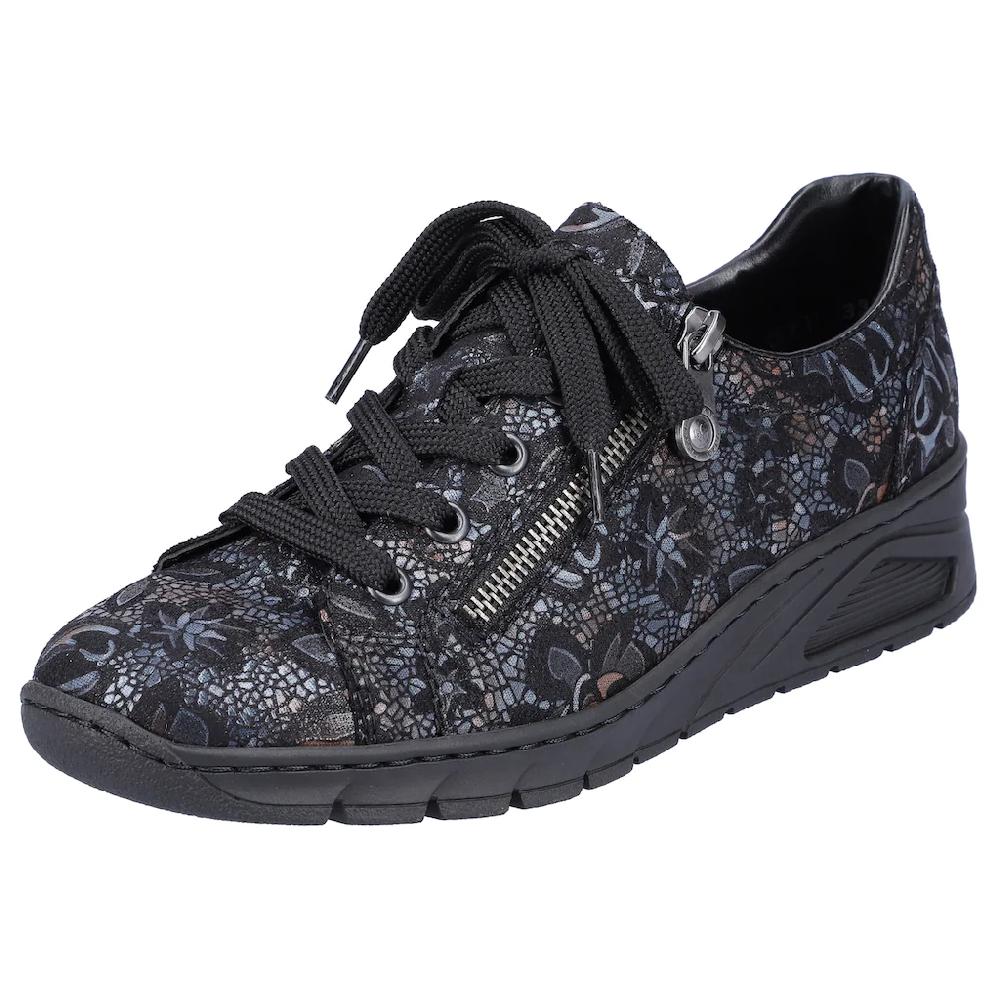 Rieker Wedgesneaker mit floralem Druck Freizeitschuh Halbschuh Schnürschuh bestellen