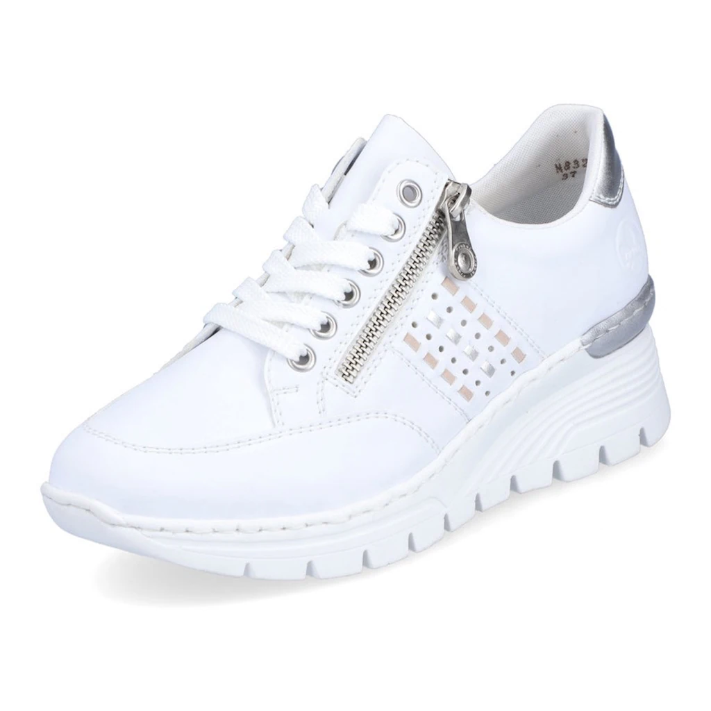 Rieker Wedgesneaker mit seitlichen Flechtdurchzügen Freizeitschuh Halbschuh Schnürschuh online bestellen