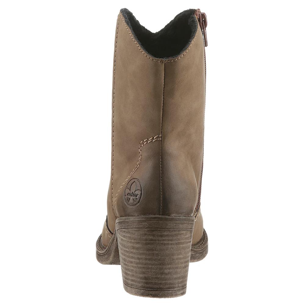 Rieker Westernstiefelette Cowboystiefelette Boots Blockabsatz Im Angesagten Used-Look
