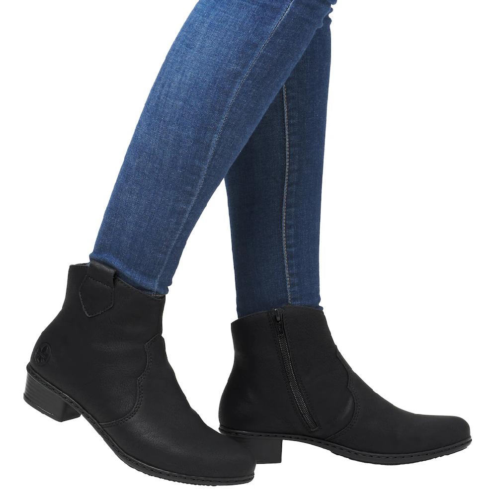 Rieker Westernstiefelette Stiefelette Cowboyboots Blockabsatz Mit Innenreißverschluss Online Bestellen
