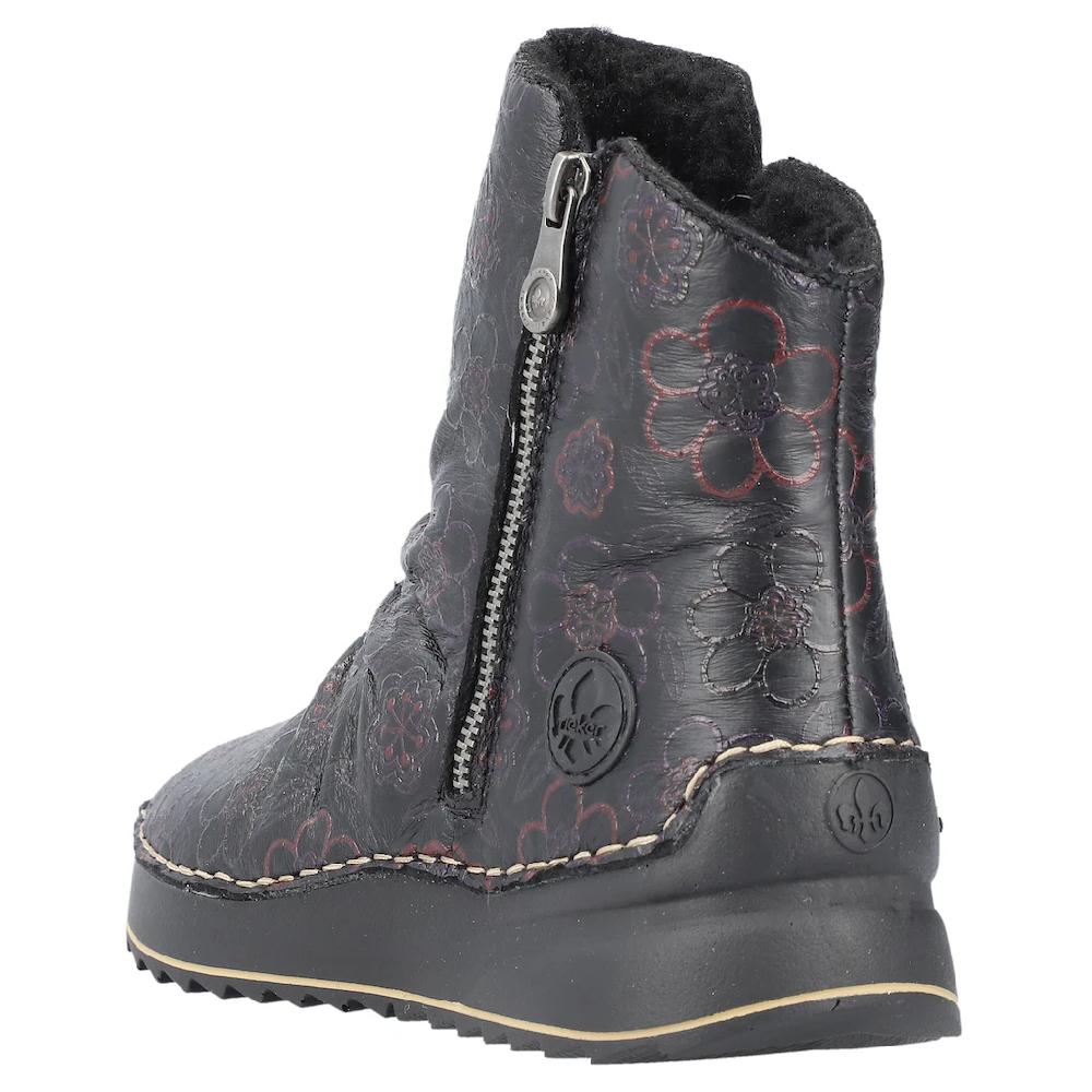 Rieker Winterboots Plateaustiefelette Print-Boots Mit Außenreißverschluss Online Bestellen