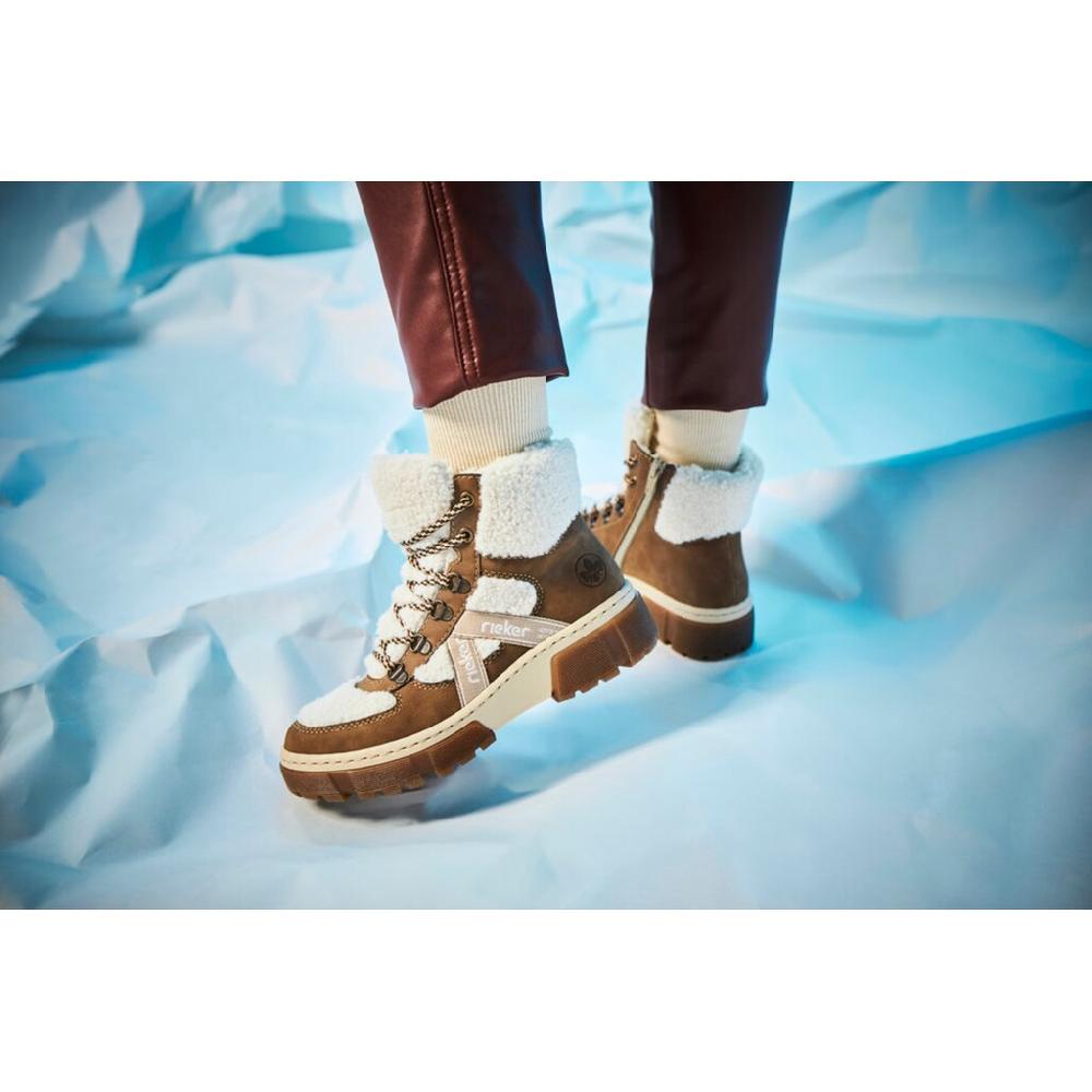 Rieker Winterboots Schnürboots Snowboots Profilsohle Mit Innenreißverschluss Kaufen