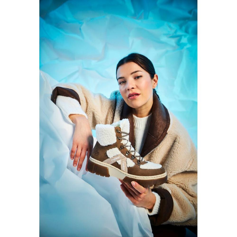 Rieker Winterboots Schnürboots Snowboots Profilsohle mit Innenreißverschluss kaufen