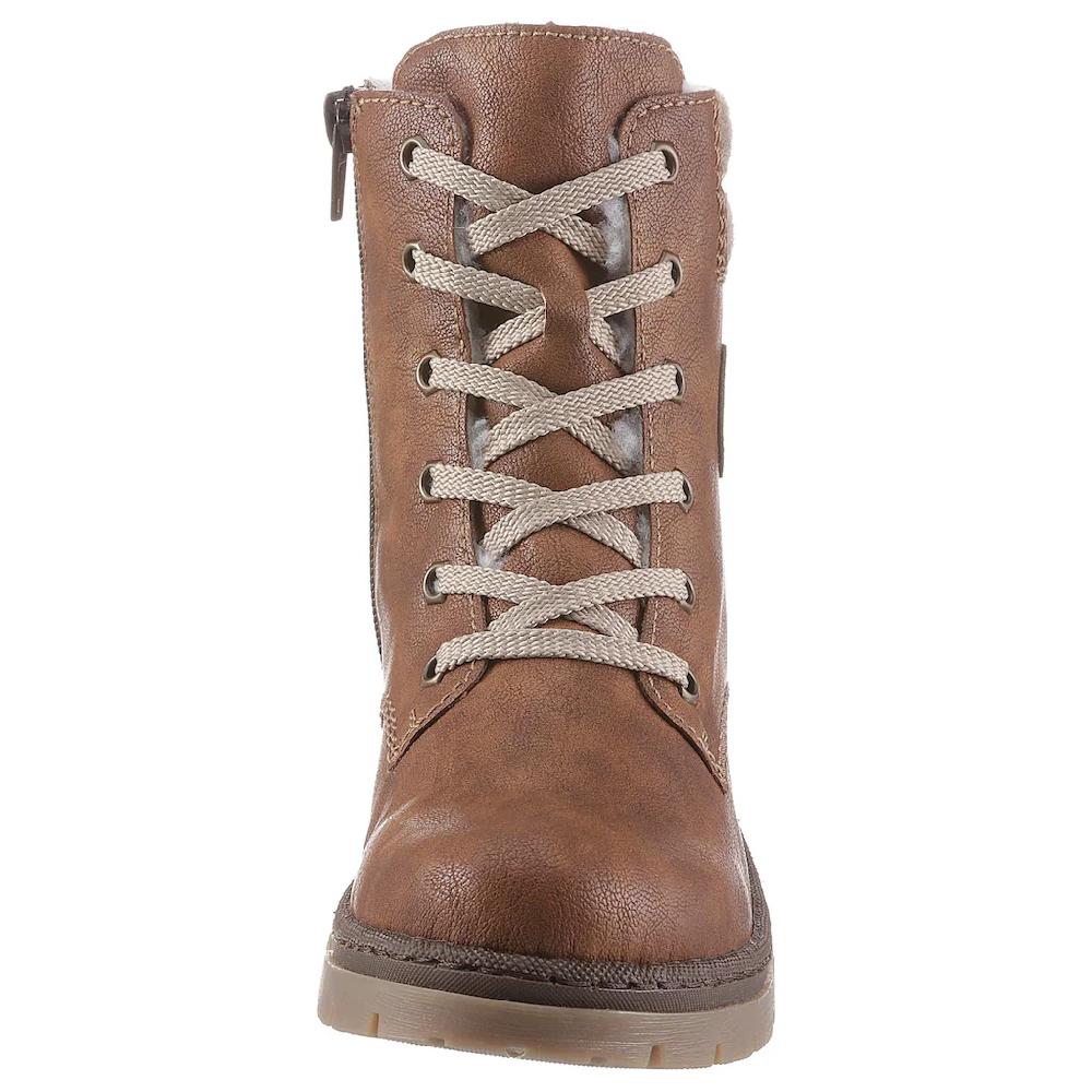 Rieker Winterboots Winterstiefelette Blockabsatz In Trendiger Used-Optik ▷ Für