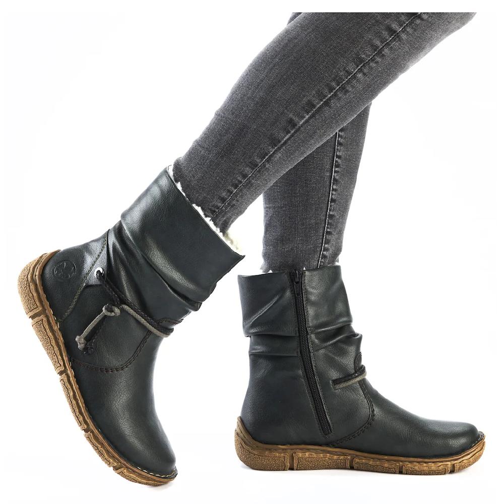 Rieker Winterboots Winterstiefelette Slouchy Schaft Reißverschluss Mit Warmfutter Online Bestellen