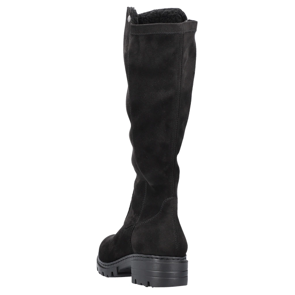 Rieker Winterstiefel Langschaftstiefel Blockabsatz Mit Stretch Online Bestellen