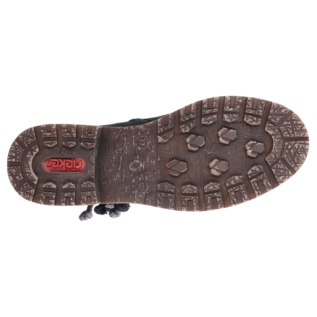 Rieker Winterstiefel Langschaftstiefel Blockabsatz TEX-Membran Nieten Und Kordel Kaufen