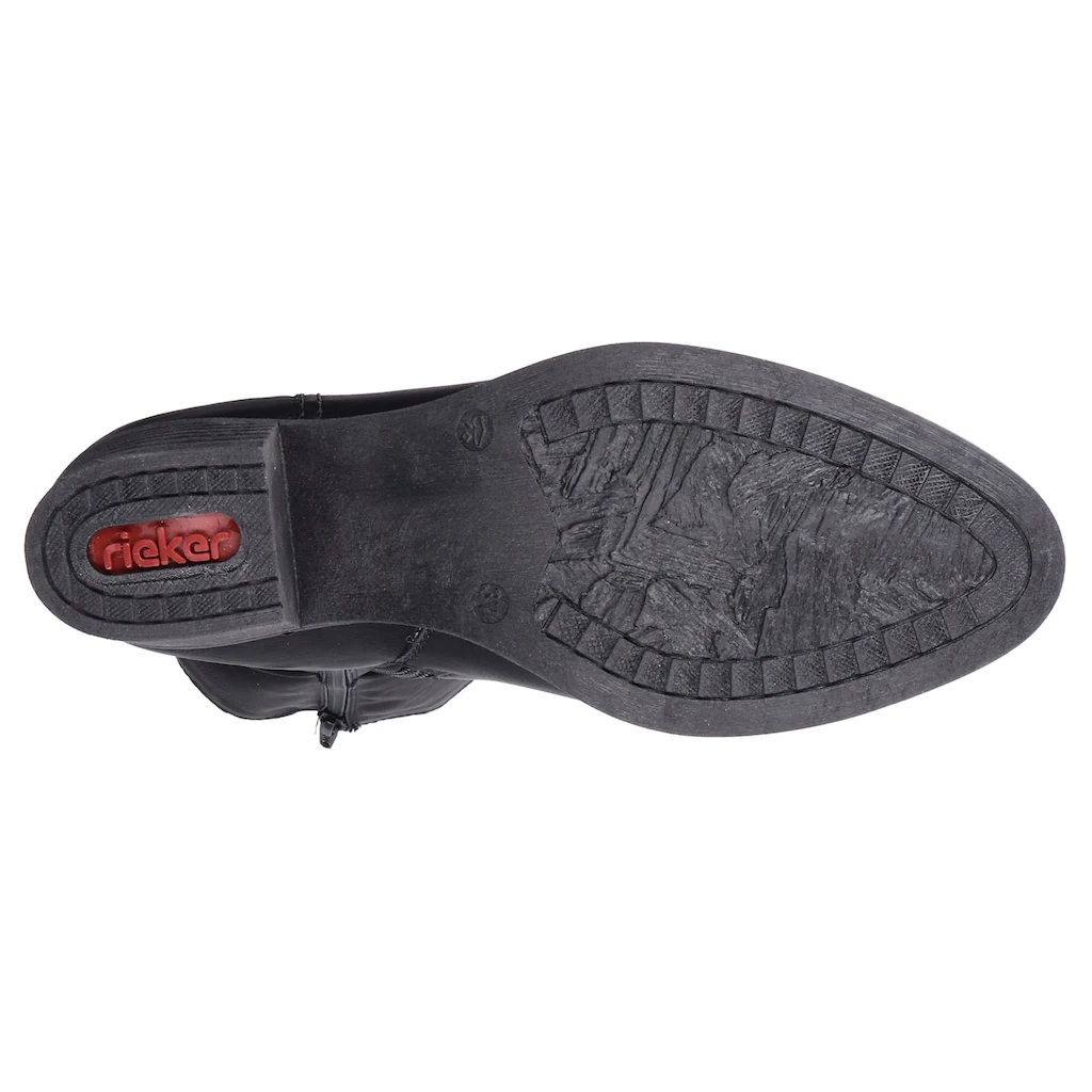 Rieker Winterstiefel Langschaftstiefel Blockabsatz Innenreißverschluss Slouchy Schaft Bestellen