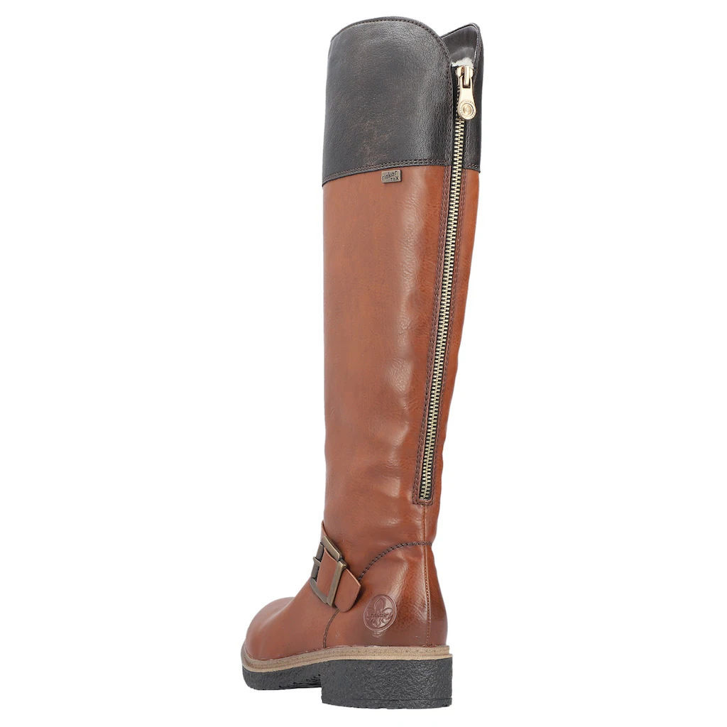 Rieker Winterstiefel Langschaftstiefel TEX-Membran Blockabsatz Innenreißverschluss Online Bestellen