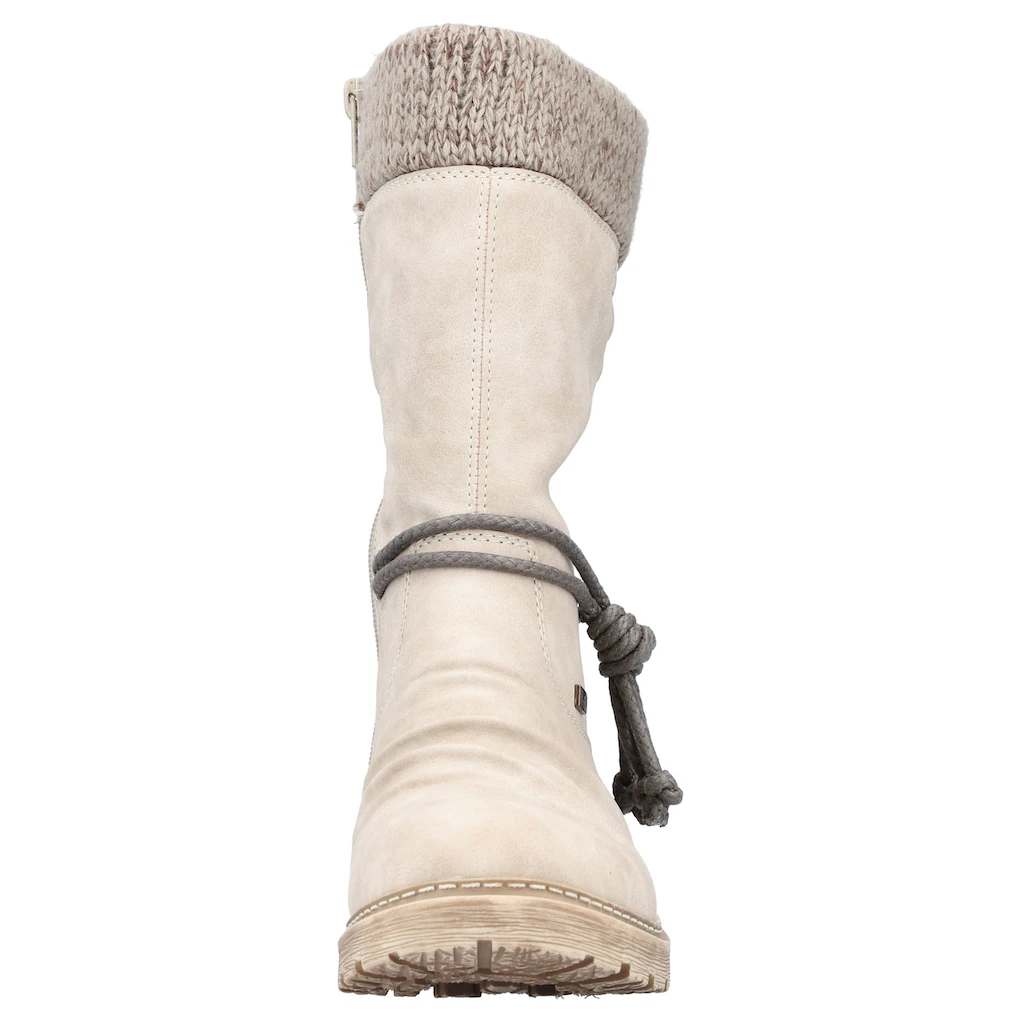 Rieker Winterstiefel Winterboots Blockabsatz TEX-Membran Mit Gestricktem Schaftrand Kaufen