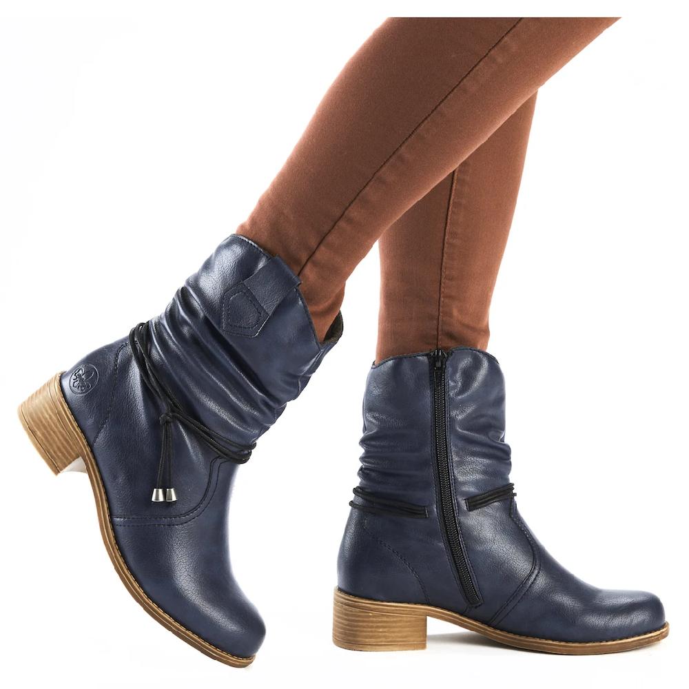 Rieker Winterstiefelette Boots Blockabsatz Slouchy Schaft Mit Innenreißverschluss Bestellen