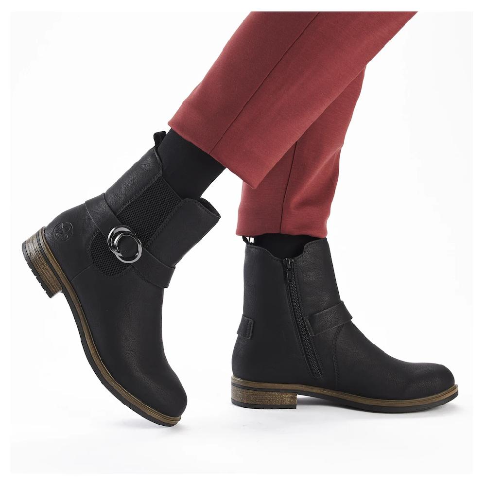 Rieker Winterstiefelette Chelseaboots Boots Blockabsatz Mit Innenreißverschluss Kaufen