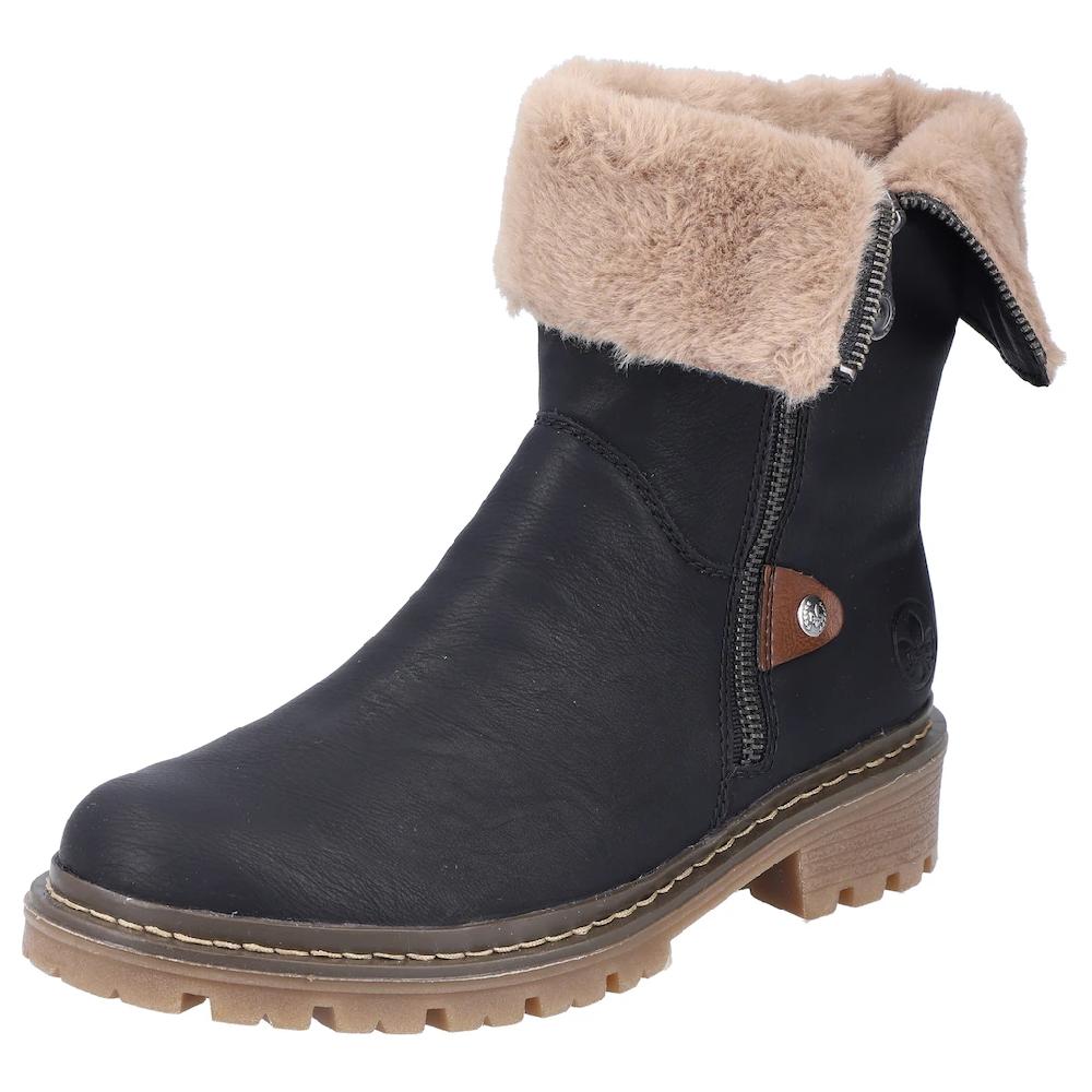 Rieker Winterstiefelette mit Reißverschluss an der Außenseite ▷ für