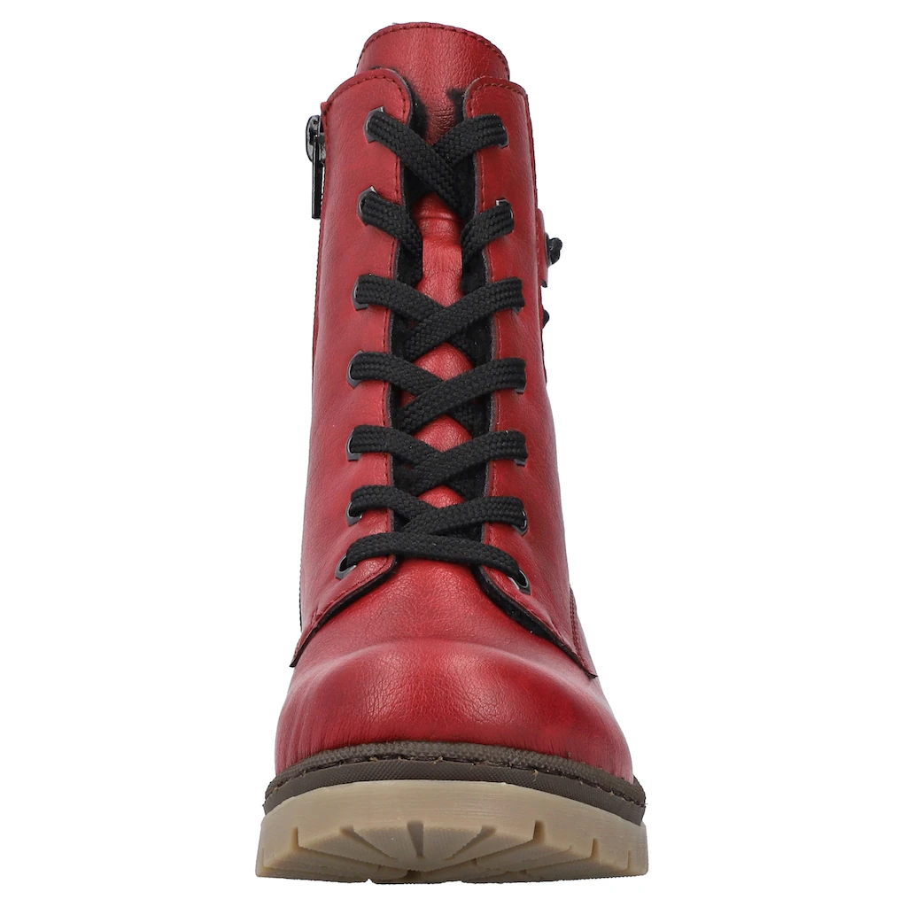 Rieker Winterstiefelette Schnürboots Stiefelette Blockabsatz Mit Warmfutter Online Kaufen