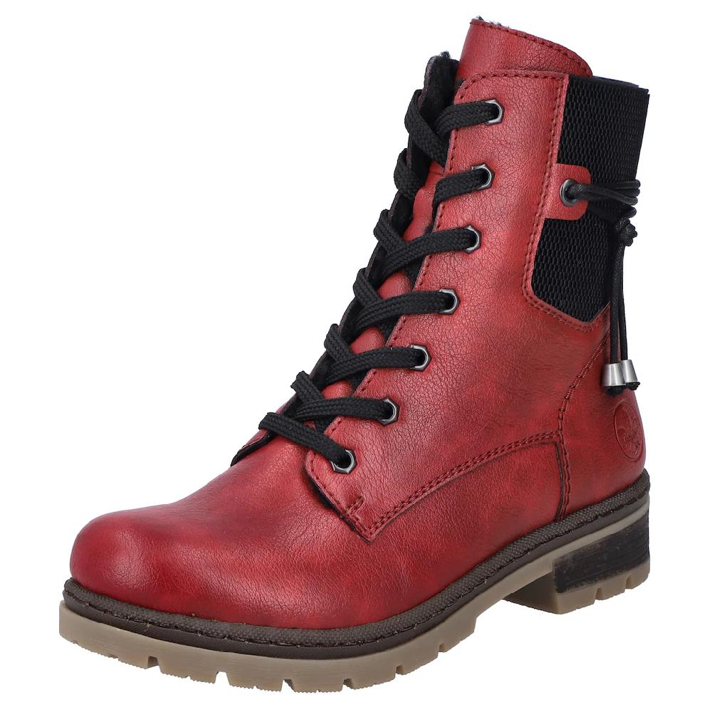 Rieker Winterstiefelette Schnürboots Stiefelette Blockabsatz mit Warmfutter online kaufen