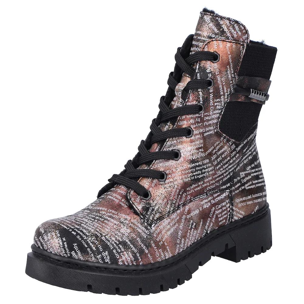 Rieker Winterstiefelette Schnürboots Stiefelette Blockabsatz mit Innenreißverschluss online kaufen