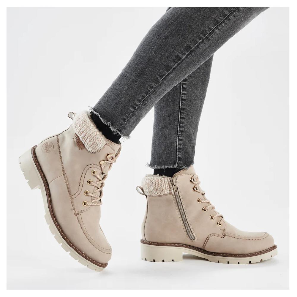 Rieker Winterstiefelette Schnürboots Winterboots Blockabsatz Mit Innenreißverschluss Online Bestellen