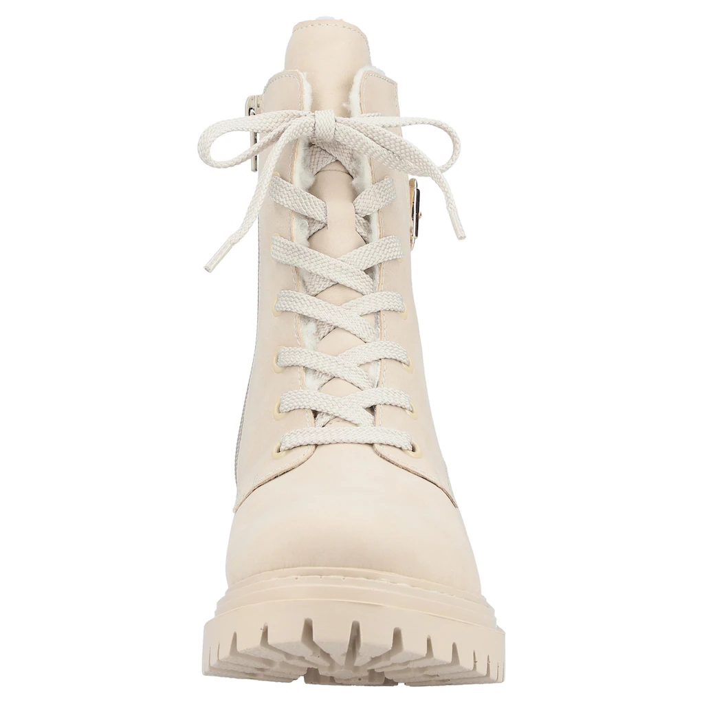 Rieker Winterstiefelette Schnürstiefelette Schnürboots Profilsohle Mit Stretch Am Schaft Kaufen