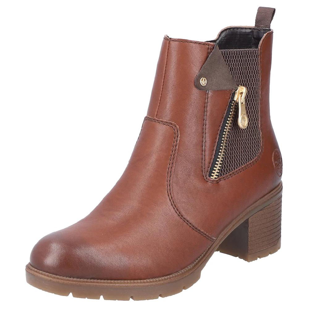 Rieker Winterstiefelette Stiefelette Boots Blockabsatz mit Innenreißverschluss ▷ für