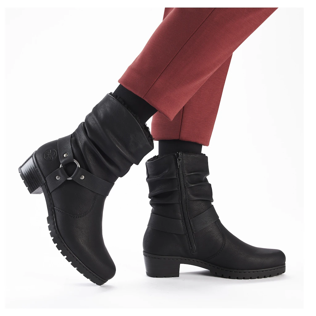 Rieker Winterstiefelette Westernstiefelette Cowboyboots Blockabsatz Mit Zierriemen Online Bestellen