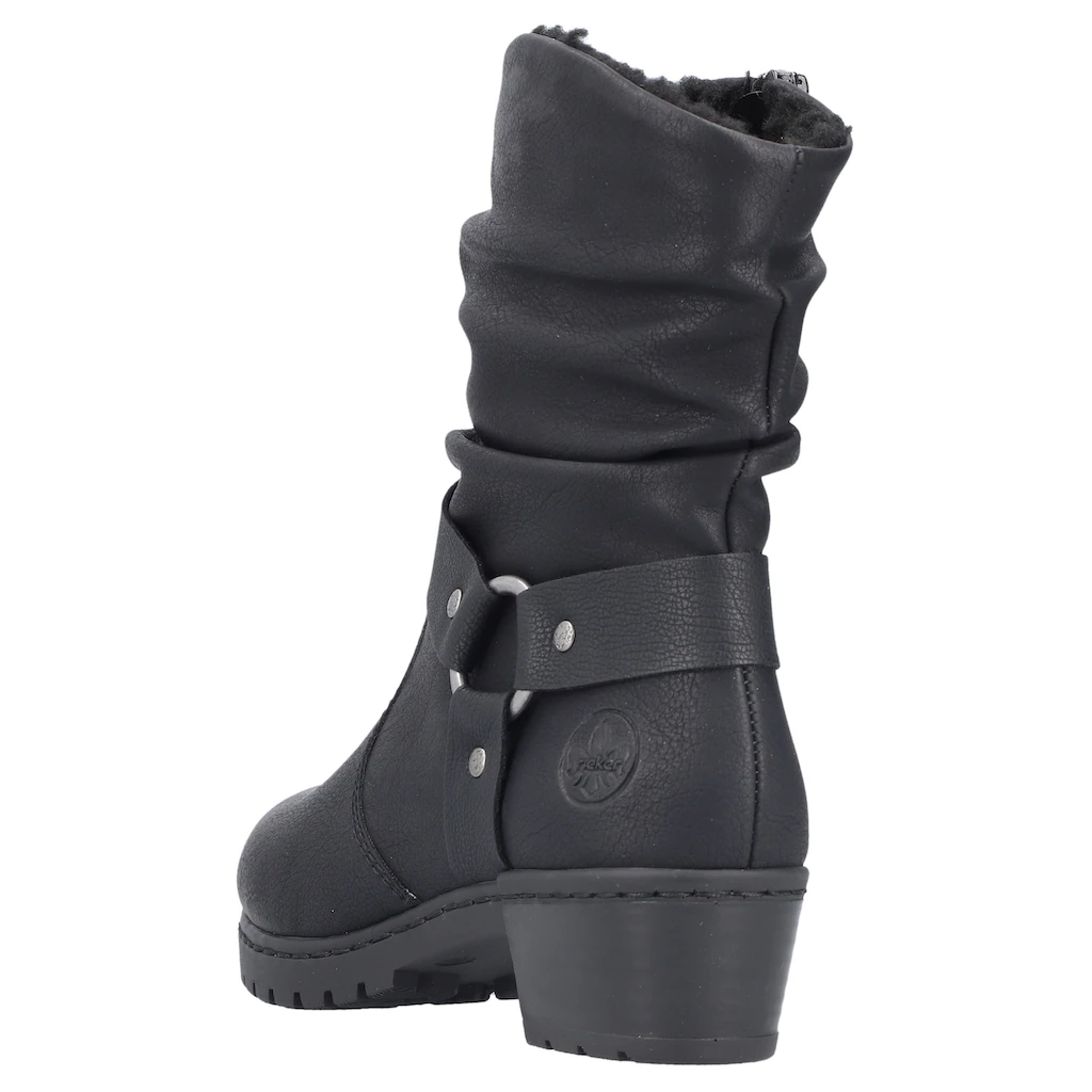 Rieker Winterstiefelette Westernstiefelette Cowboyboots Blockabsatz Mit Zierriemen Online Bestellen