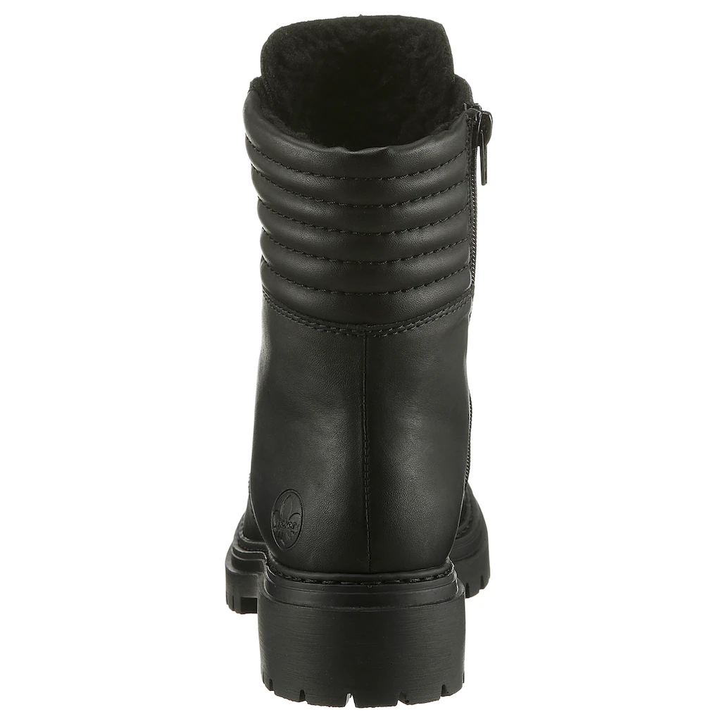 Rieker Winterstiefelette Winterboots Bikerboots Blockabsatz Mit Gepolstertem Schaftrand Kaufen
