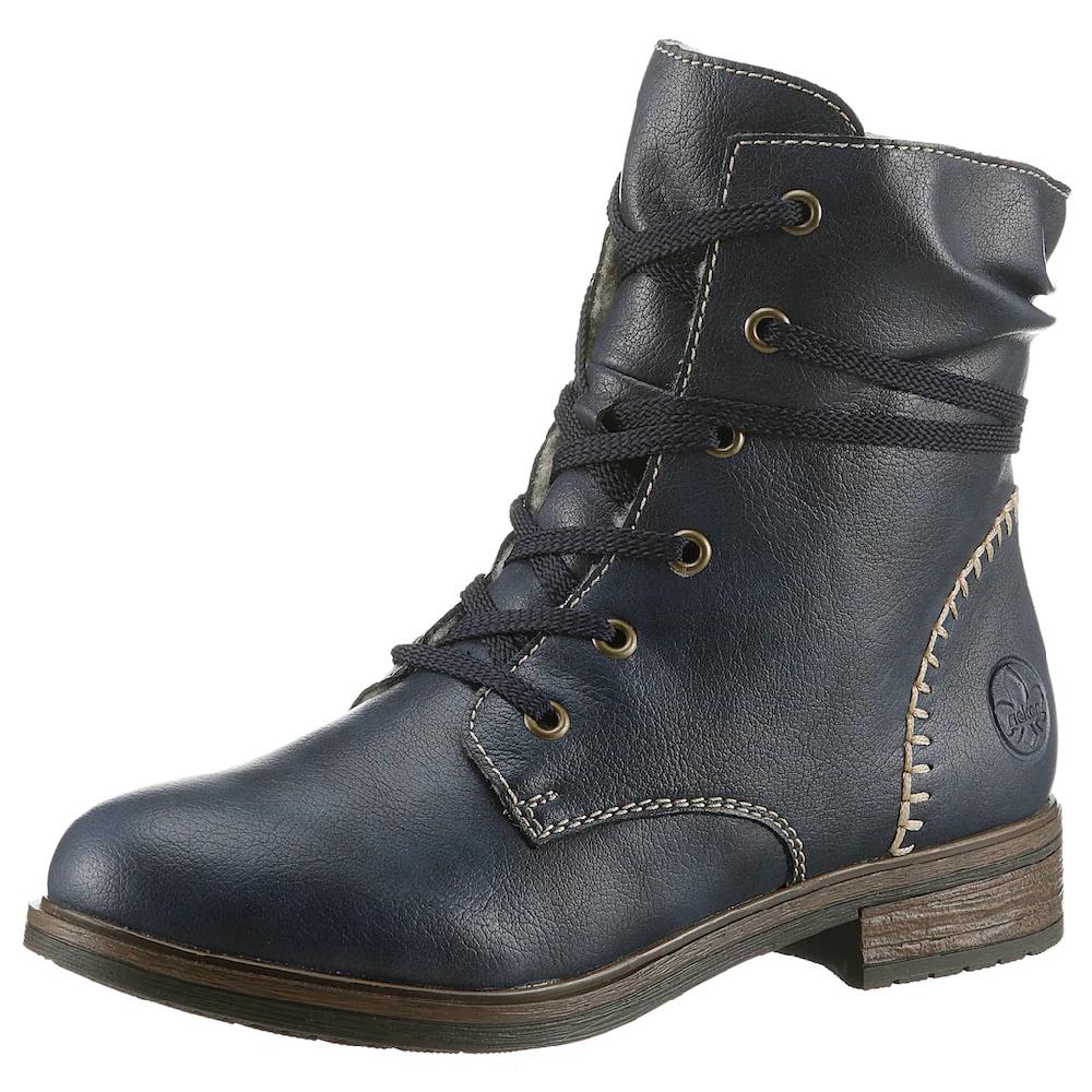 Rieker Winterstiefelette Winterboots Blockabsatz schaftumspielende Schnürung kaufen