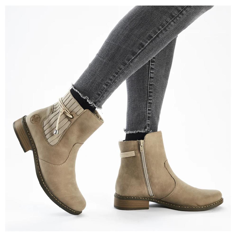 Rieker Winterstiefelette Winterboots Chelseaboots Blockabsatz Mit Warmfutter Schmale Form Bestellen